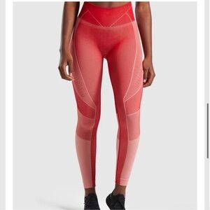 Gymshark Turbo Seamless Leggings In Red‎ Women’s Size Small